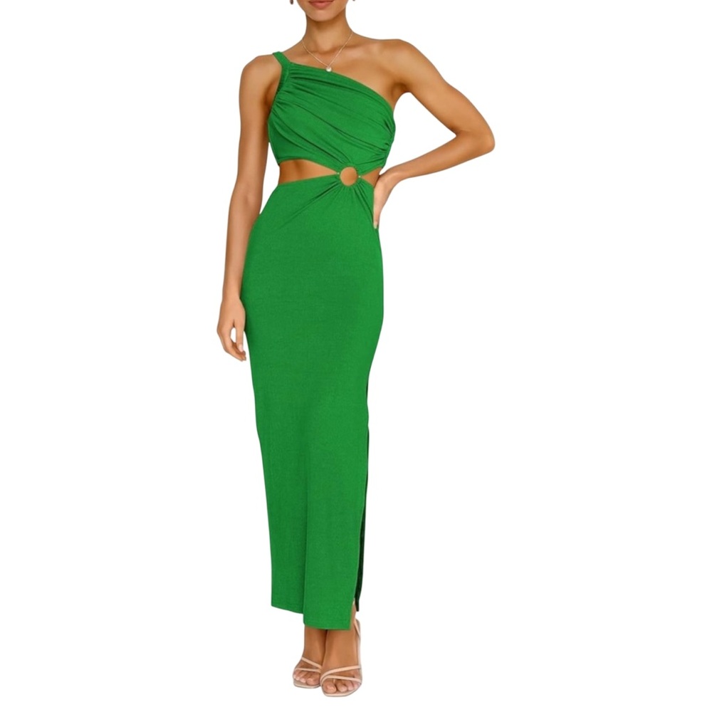 ANRABESS Women’s Summer One Shoulder Sleeveless Maxi Dress